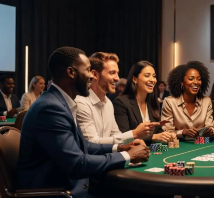 Sala przygotowana na zorganizowany event z elementem rozrywki