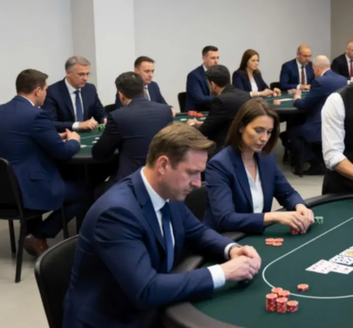 Turniej pokerowy zorganizowany podczas wydarzenia firmowego